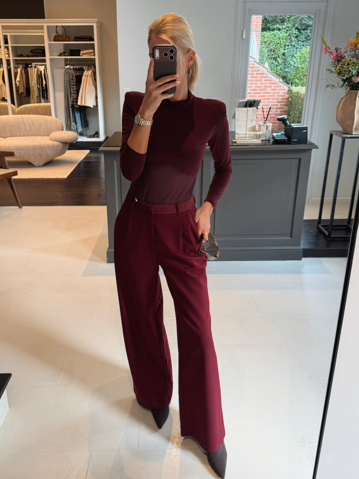 Camille Trousers Bordeaux