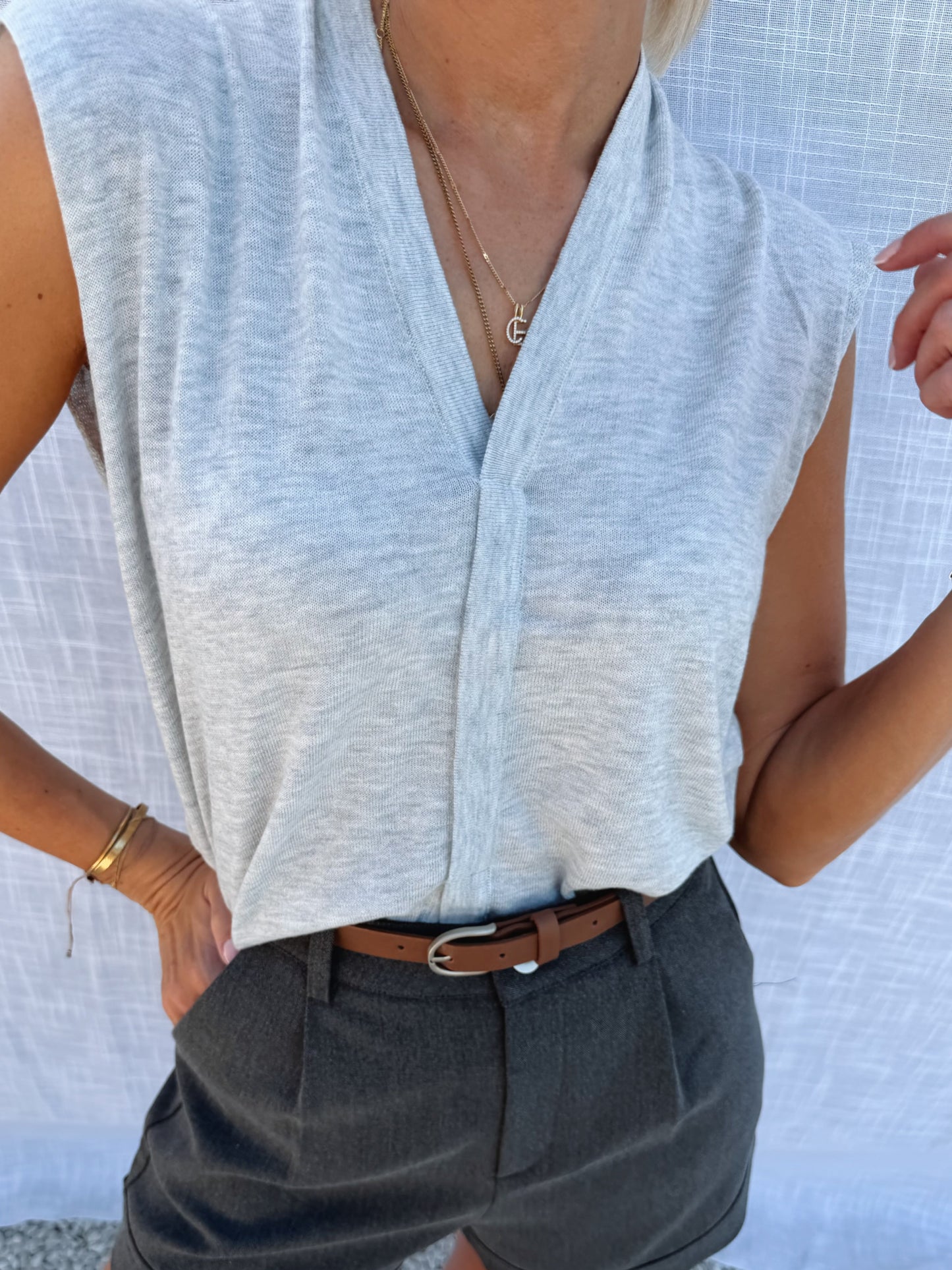Norélie Top Grey