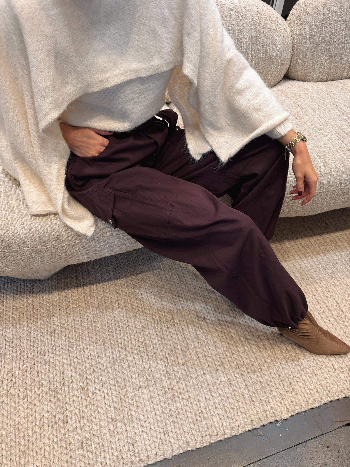 Beau Cargo Trousers Bordeaux