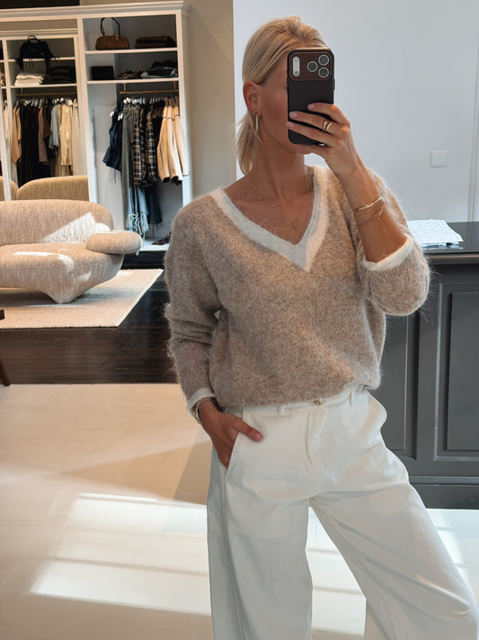 Colette Pull Beige/Ecru
