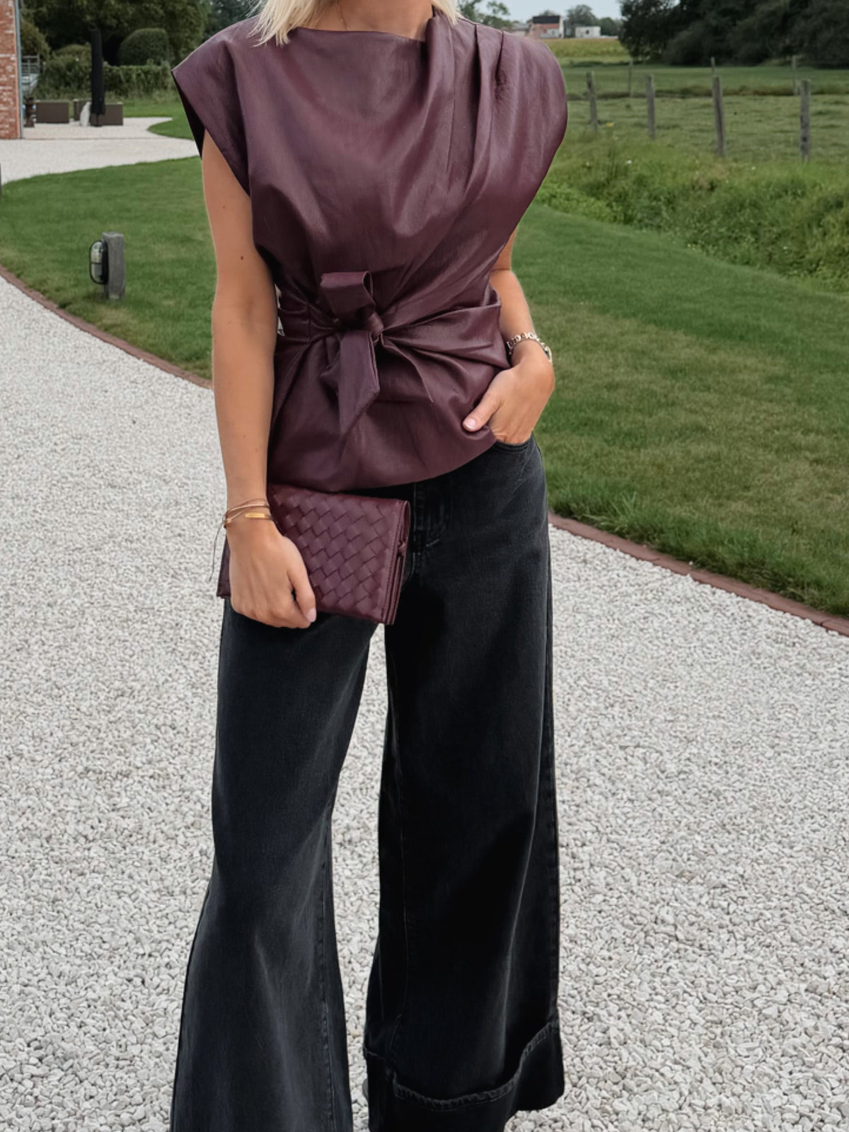 Capucine Top Bordeaux