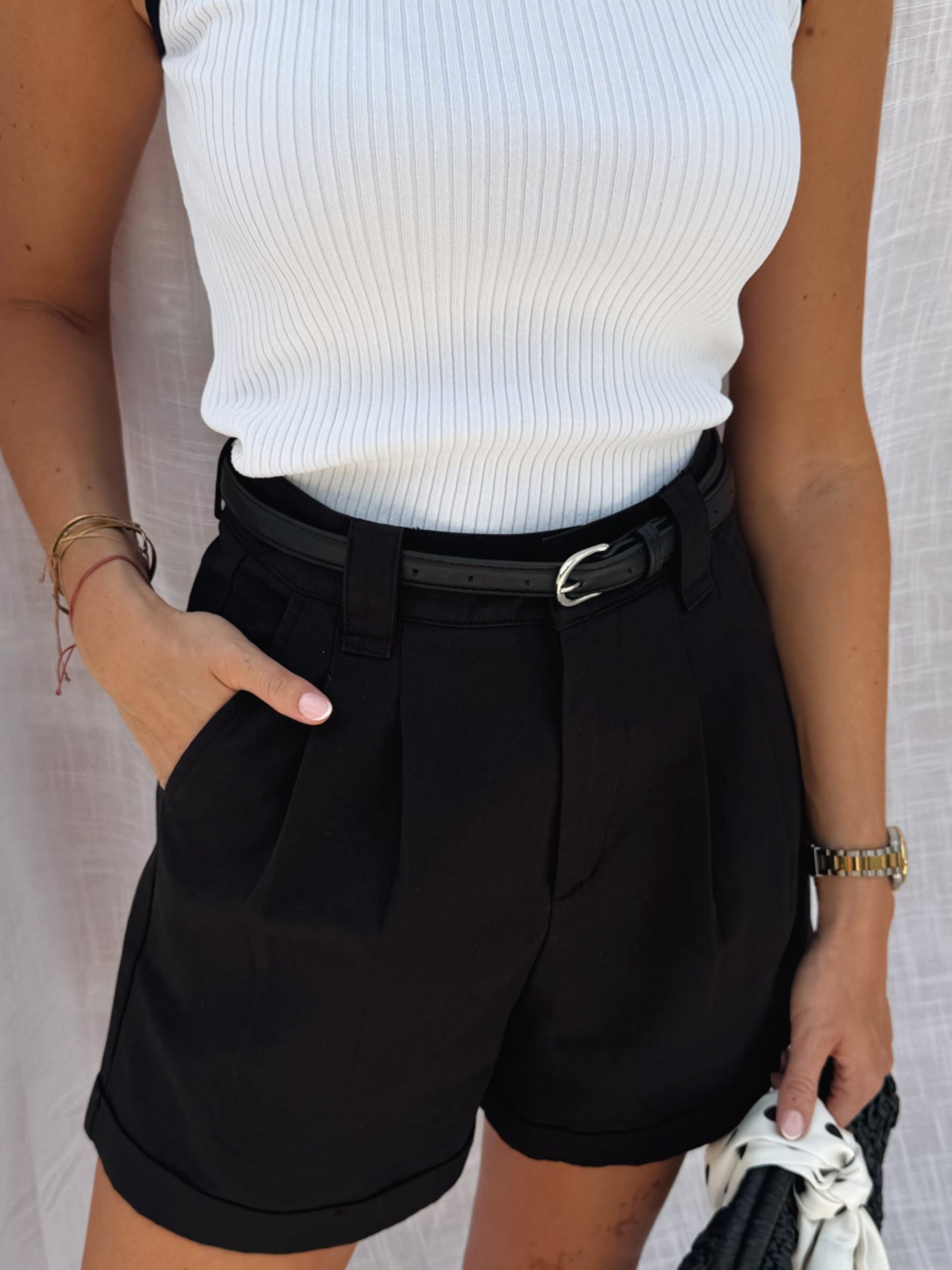 June Short Black with Belt