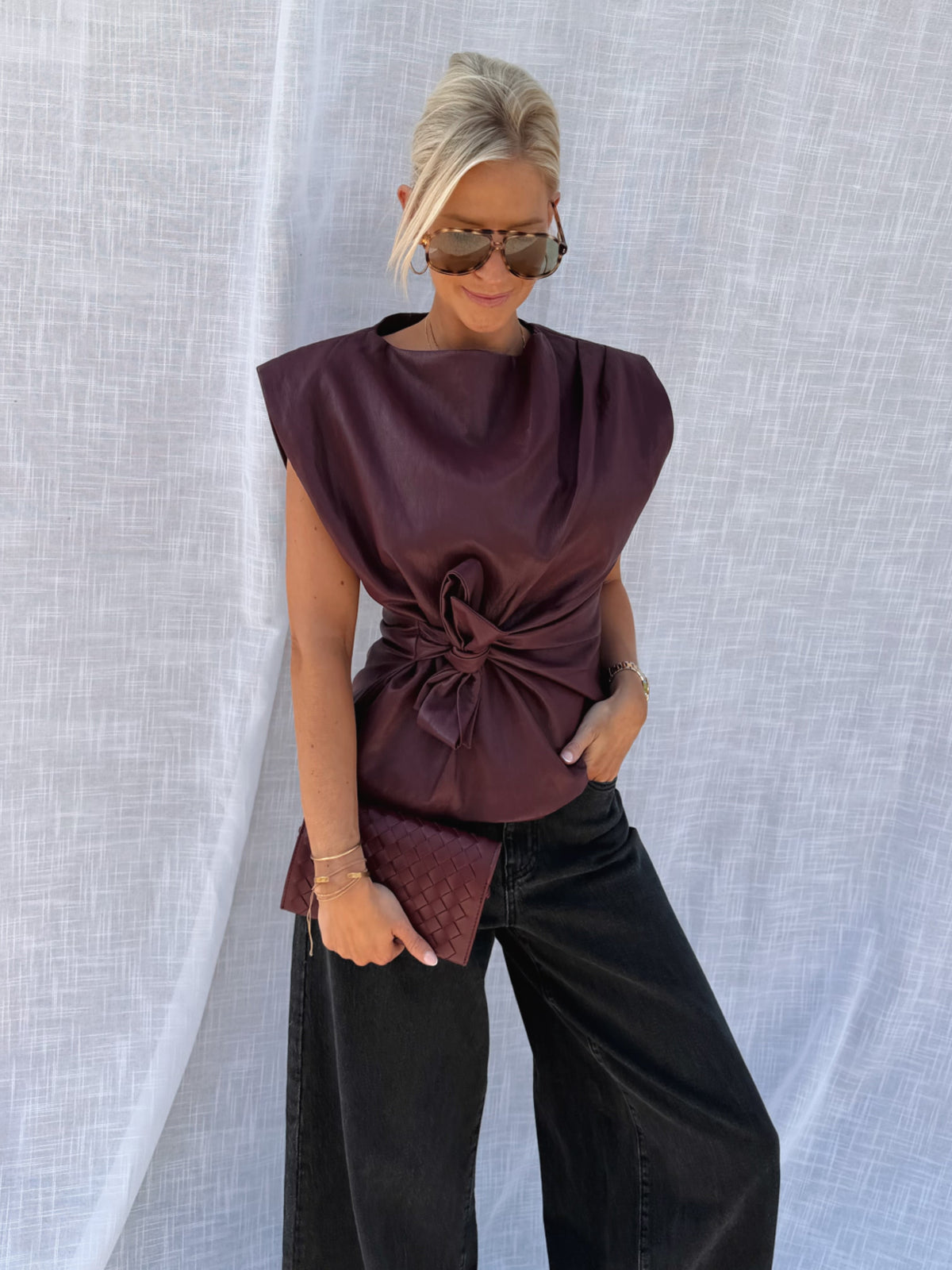 Capucine Top Bordeaux