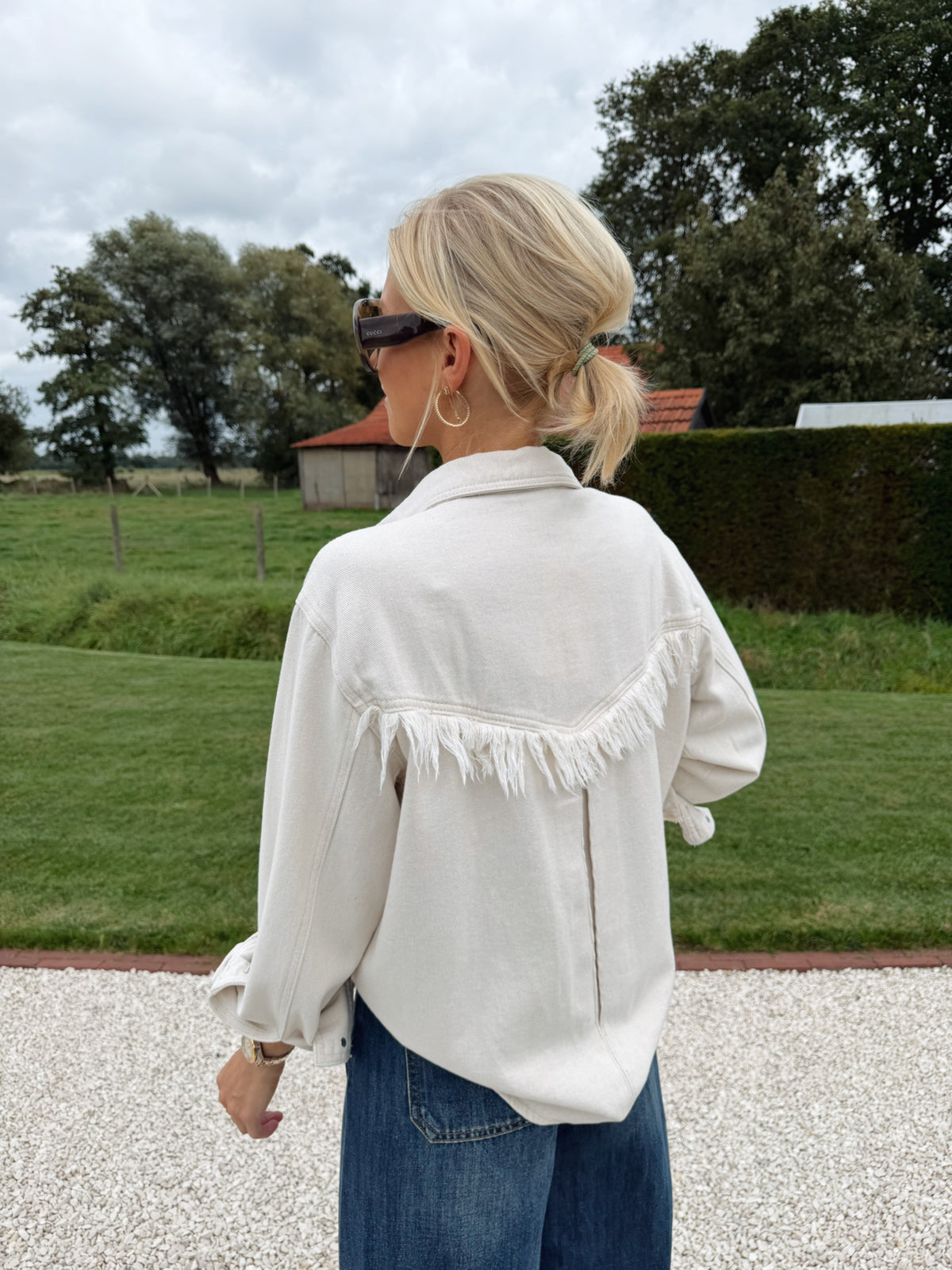 Emilia Jeansshirt  Ecru