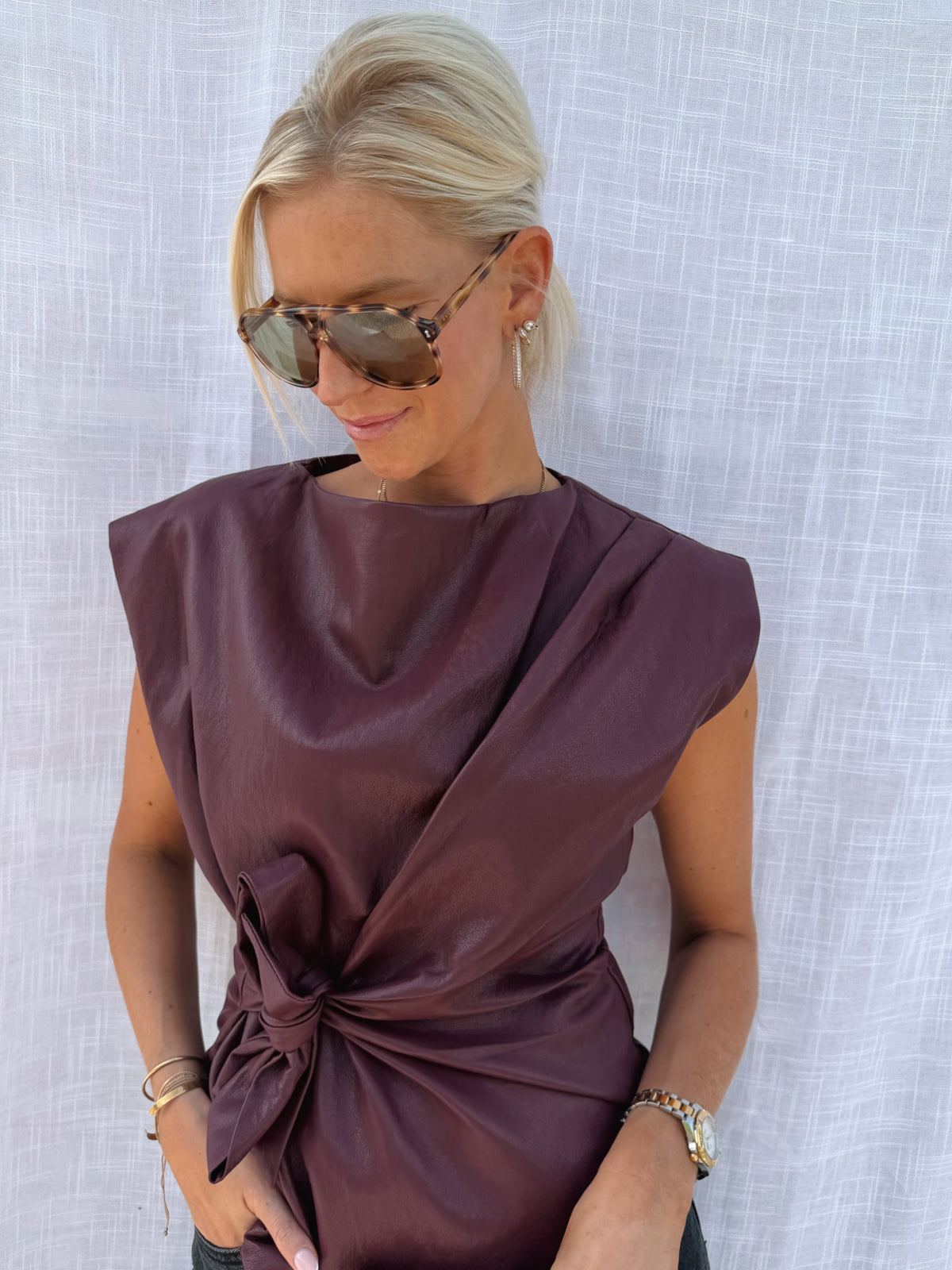 Capucine Top Bordeaux