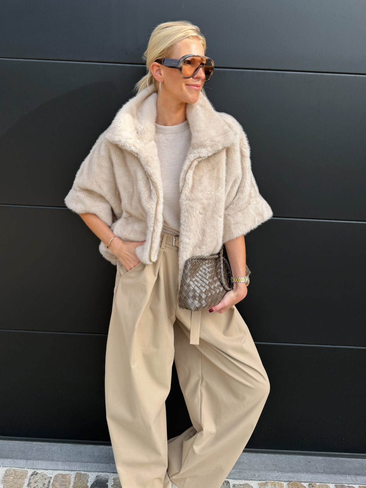 Rowan Jacket Faux Fur Beige