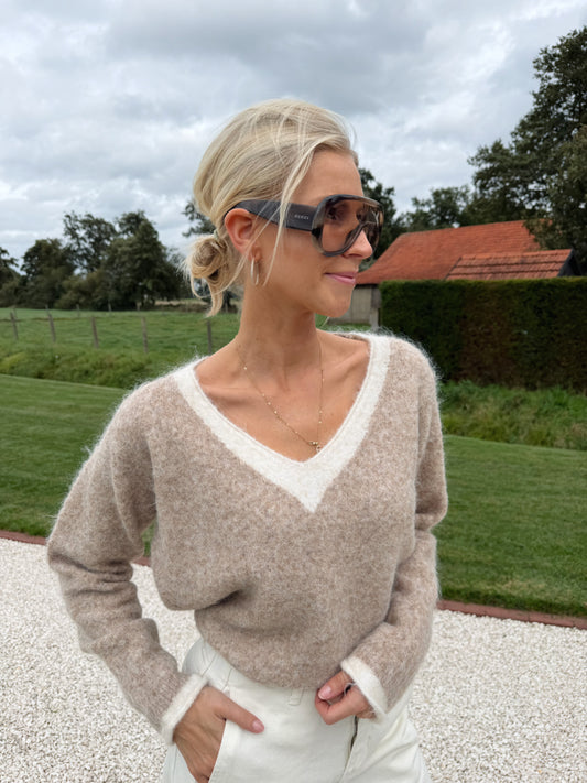 Colette Pull Beige/Ecru