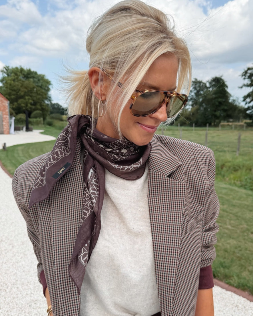 Lio Scarf Bordeaux-Brown