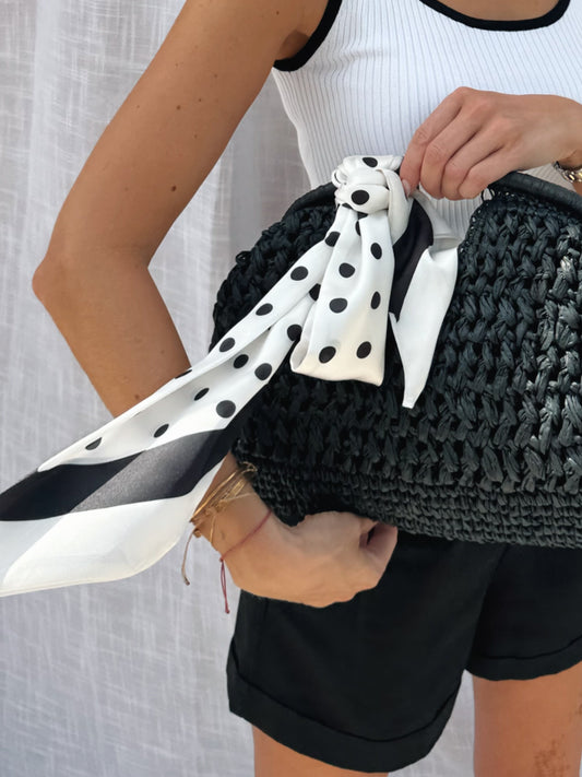 Scarf Dots White/Black