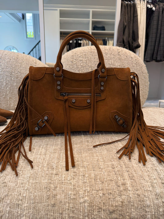 Cassie Suede Bag Camel
