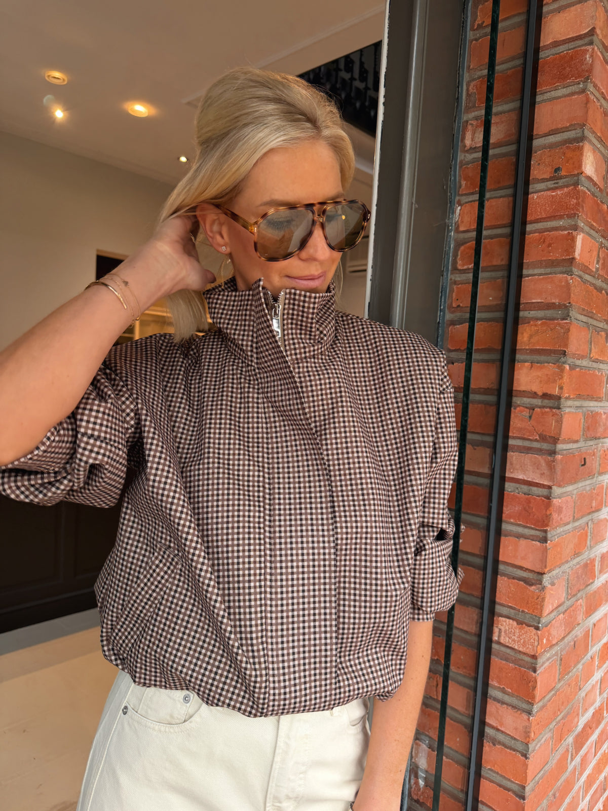 Fleur Jacket Brown/Ecru