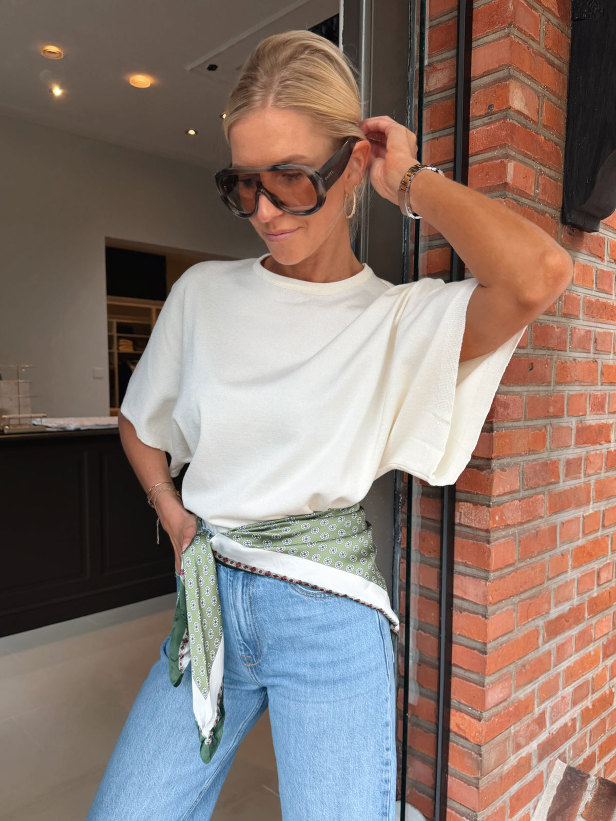 Floor Tricot Top Ecru