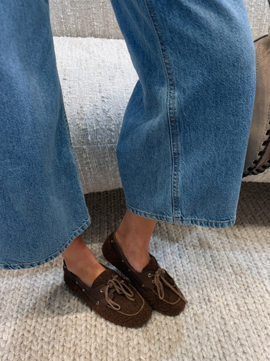 Noor Teddy Loafers Brown
