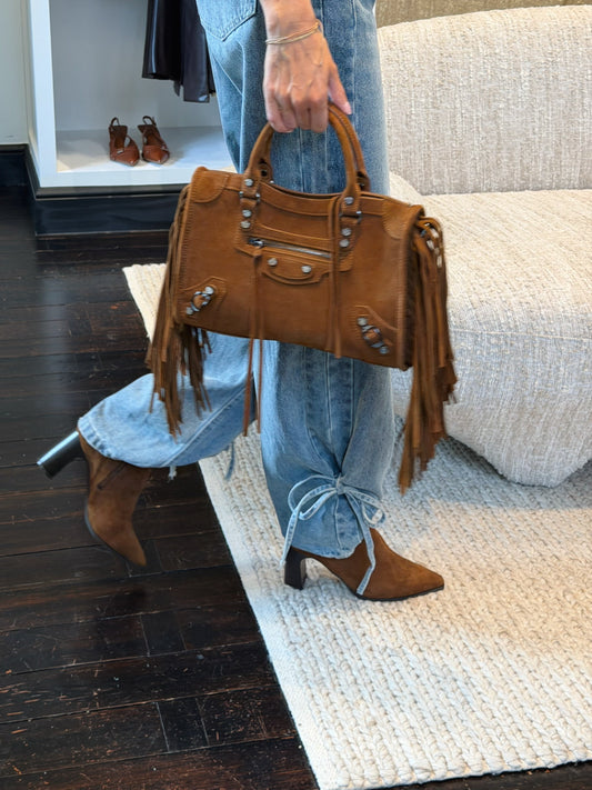 Cassie Suede Bag Camel