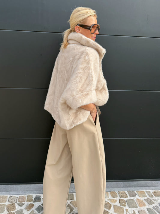 Rowan Jacket Faux Fur Beige