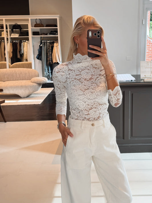 Julia Lace Top Ecru